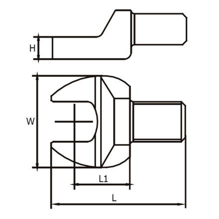 Насадка для динамометрического ключа рожковая 10 мм Licota AQC-D091210