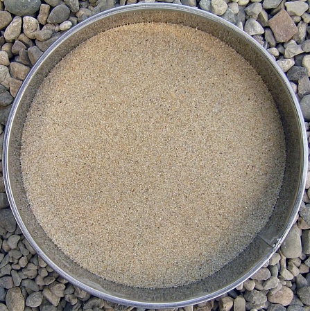 Песок для пескоструйки кварцевый окатанный 
0,5-1 мм мешок 25 кг