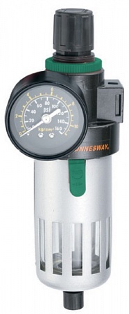 Фильтр влагоотделитель с регулятором давления 
для пневмоинструмента 3/8" Jonnesway